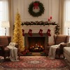 Northlight 6' Prelit Artificial Christmas Tree Gold Tinsel Pencil - Clear Lights - 2 of 4