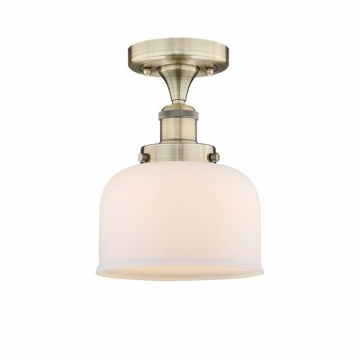 Bell - 1 Light Semi-Flush Mount In Industrial Style-8.25 Inches Tall and 6.5 Inches Wide