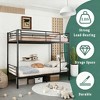 Okak Twin Size Heavy Duty Metal Bunk Bed with Ladders & High Guardrail,Contemporary Bed Frame for Bedroom,Apartments - 4 of 4