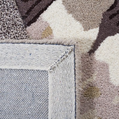Beige and Brown Wool Tufted Runner Rug, 2'3" x 8'