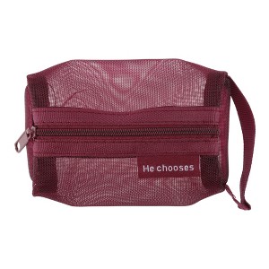 Unique Bargains Lightweight Square Mesh Makeup Bag 1Pc - 1 of 4