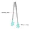 Unique Bargains Stainless Steel Silicone Tips Heart Hand Glove Shape Mini Food Tongs 3 Pcs - 4 of 4
