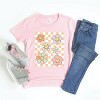 The Juniper Shop SmileyWorld Checkered Floral Distressed Youth Short Sleeve Tee - 3 of 4