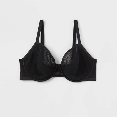 Women's Lace Unlined Bra - Auden™ Black 46DD