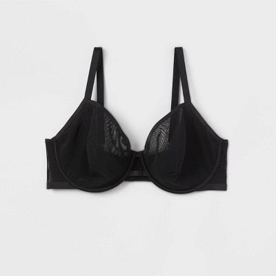 Women's Lace Unlined Bra - Auden™ Black 46D