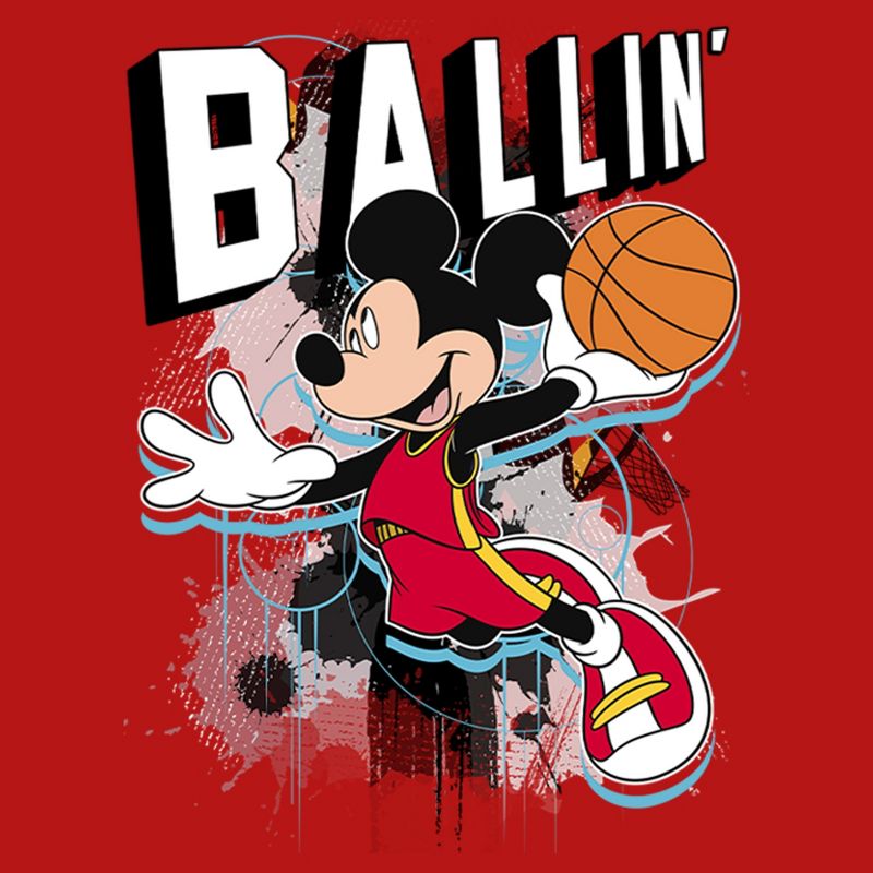 Girl's Disney Mickey Mouse Ballin' T-Shirt, 2 of 6