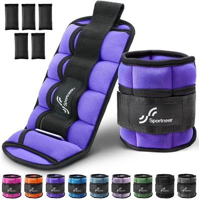 Sportneer Adjustable Ankle Weights Set of 2-2/3/4/6/7 LBS Pair with Removable Ankle and Wrist Weight