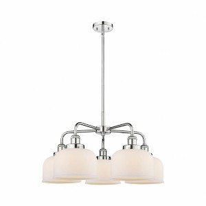 Bell - 5 Light Stem Hung Chandelier In Art Deco Style-14.75 Inches Tall and 26 Inches Wide - 1 of 1