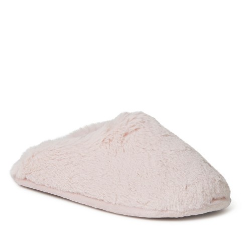 Dearfoams Women's Bailey Plush Furry Scuff Slippers - Dusty Pink Size Xl :  Target