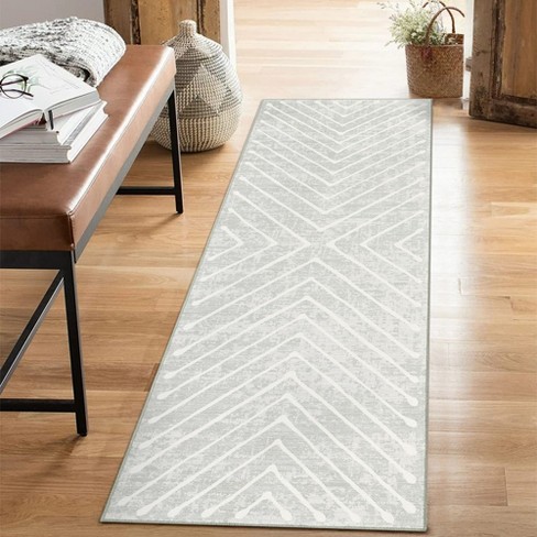Modern Area Rug Farmhouse Geometric Lines Accent Rug Indoor Washable ...