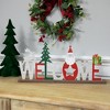 Northlight Wooden "Welcome" Christmas Sign - 16" - Red and White - 2 of 4