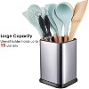 Stainless Steel Kitchen Utensil Holder for Countertop, Spoon Spatula Organizer, Rectangular Large Cooking - 2 of 4