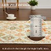 Retro Oriental Rhombus Printed Distressed Rug Washable Thin Low Pile Area Rugs for Living Room Indoor Non Slip Soft Carpet for Bedroom - 4 of 4