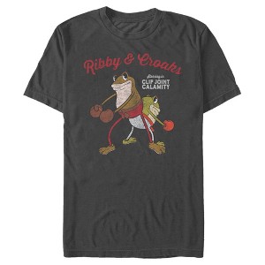Men's Cuphead Ribby and Croaks Distressed T-Shirt - 1 of 4