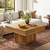 WOWLIVE Lift Top Coffee Table with Hidden Storage & LED light Strip, CT017 - 2 of 4