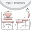 QingMoon Meditation Chair, Adjustable Desk Chair, 360° Swivel Cross Legged Chair with Wheels and Lumbar Support for ADHD, Home Office Furniture - 4 of 4