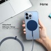 iHome 10W Magnetic Wireless Charger, 6ft Durastrain Cable, MagSafe Compatible for iPhone 12/13, Navy - 2 of 4