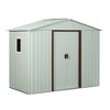 Outdoor Metal Storage Shed With Window (8ft x 4ft) Aluminum Frames Outdoor Storing Tools - 3 of 4