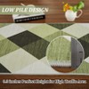 Runner Rug, Area Rug ¨C Machine Washable Plaid Checkered Non-Slip Rubberback Carpet, Modern Geometric Print - 4 of 4