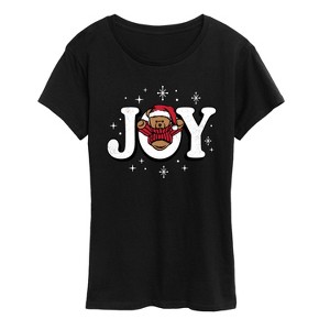 Women's - Instant Message - Joy Teddy Bear Short Sleeve Graphic T-Shirt - 1 of 4