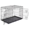Munora - 36 Inch Folding Steel Dog Crate with Slide-Out Tray - Black - 2 of 4