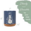 Elanze Designs Kitchen Utensil Holder With Non Slip Cork Base Large 8 Inch Ceramic Storage Crock Forest Animal Countertop Organizer Floral Bear Navy - 2 of 4
