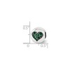 Black Bow Jewelry May Green Heart Success Sterling Silver & Crystal Bead Charm - 3 of 4