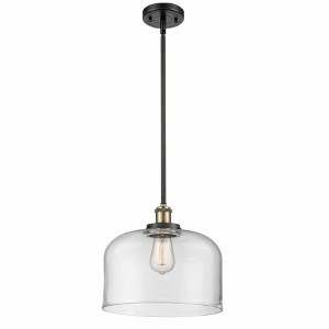 Bell - 1 Light Stem Hung Mini Pendant In Industrial Style-10 Inches Tall and 12 Inches Wide - 1 of 1