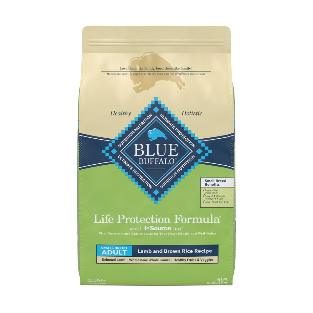 Photos - Dog Food Blue Buffalo Life Protection Lamb & Brown Rice Recipe Small Breed Adult Dr 
