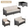 Outdoor Patio Furniture Sofa Sets,7 Piece Rattan Furniture Sectional Couch Set with Glass Coffee Table for Backyard Garden - 2 of 4