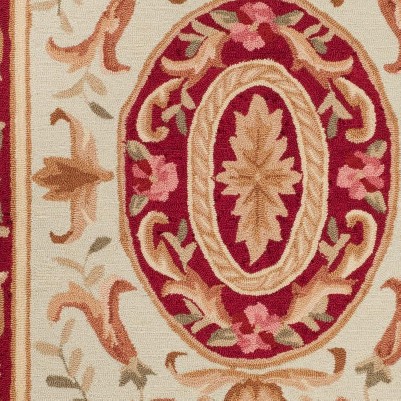 ivory/burgundy
