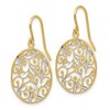 Black Bow Jewelry 19mm Two Tone Filigree Circle Dangle Earrings in 14k Gold - 2 of 4