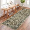 Acekool Vintage Area Rug, Washable Soft Low Pile Non Slip Carpet for Bedroom Living Room, Easy Care Retro Indoor Decor - 4 of 4