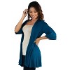 24seven Comfort Apparel Women's Open Front Cardigan - 2 of 4