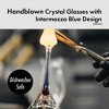 Orrefors Intermezzo 7 Fl. Oz. Stemmed Champagne Flute Glasses - Set of 2, Blue Drop - Kitchen & Dining Crystal Glassware - Dishwasher Safe - 3 of 4