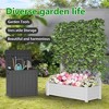 Dolonm 43.4"x18.3"x59.3" Mobile Garden Bed Planter w/Trellis for Grass, Lawn, Yard - 3 of 4