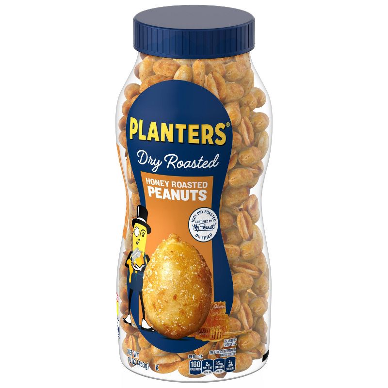 Planters Honey Dry Roasted Peanuts - 16oz, 4 of 10