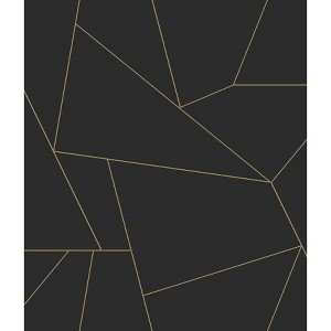 RoomMates Brilliant Black/Gold Peel and Stick Wallpaper - 1 of 4