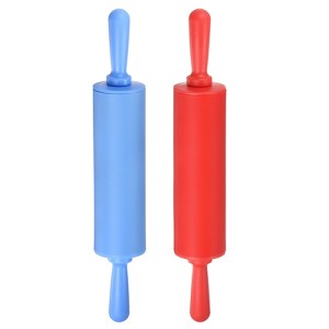 Unique Bargains Silicone Small Smooth Non-stick Heat-resistant Rolling Pins 2 Pcs - 1 of 4