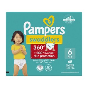 Pampers Swaddlers 360 Pull-On Diapers, Size 6 (35+ lbs), 68 Count, for up to 100% Leakproof Skin Protection - 1 of 1