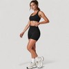 Anna-Kaci Active Women's High Neck Sports Bra with Minimalist T-Back Strap Design and Smooth Stretch Compression Fit - 3 of 4