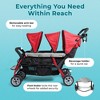Gaggle by Foundations Compass 3 Seat Stroller, Lightweight Tandem Triple Stroller, Easy Fold, Black - 3 of 4