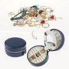 Unique Bargains Portable PU Leather Mini Round Travel Jewelry Box with Mirror - 2 of 4
