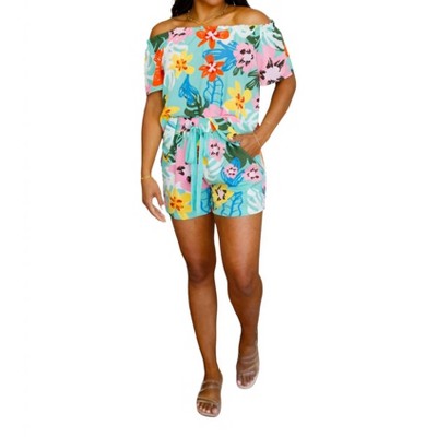Women's Hawaii's Finest Floral Top - Cotton Bleu