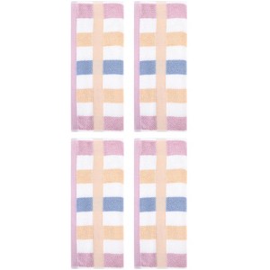 REGALWOVEN Striped Absorbent Soft Cotton Hand Towels for Bathroom 4 Pack - 1 of 4