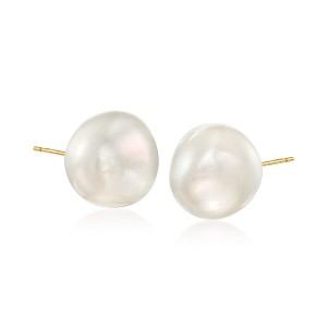 Ross-Simons 13-14mm Cultured Baroque Pearl Stud Earrings in 14kt Yellow Gold - 1 of 4