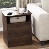 CIPACHO Black 2 Drawer Modern Nightstand with Charger Station USB Type C Ports AC Outlets and Ample Storage for Bedroom - 3 of 4