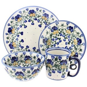 Blue Rose Polish Pottery WR Unikat Dinnerware (16 PC) - 1 of 1