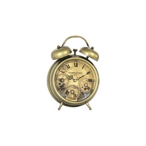 Yosemite Home Decor Aged Bronze and Brass Gears Table Clock - 1 of 4