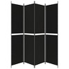 vidaXL 4-Panel Room Divider Black 78.7"x86.6" Fabric - 4 of 4